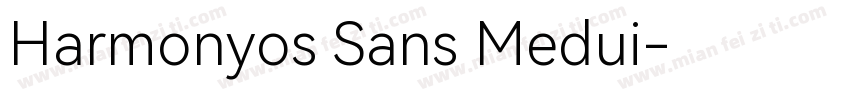 Harmonyos Sans Medui字体转换
